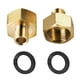 thumbnail image 1 of Adaptador de de gas de latón de 2 piezas 1/4 rosca para camping, picnic, , mochilero Cola Adaptador exterior, 1 of 7