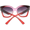 thumbnail image 4 of FEISEDY Retro Oversized Square Sunglasses Stylish Colorful Frame Chic Eyewear for Woman and Men B2597, 4 of 6
