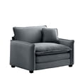 thumbnail image 6 of JERFIT Modern Corduroy Accent Chair Single Seater Sofa with Pillow for Living Room Bedroom Apartment, Grey, 6 of 10