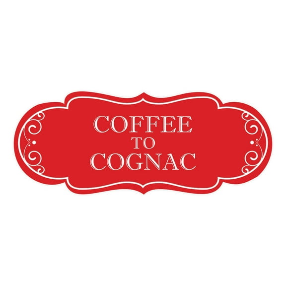 Signs ByLITA Designer Coffee to Cognac Elegant Design Clear Messaging Durable Construction Easy Installation Sign (Red) - Large