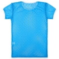 thumbnail image 7 of Oplxuo Men's Mesh Fishnet Muscle Tops Short Sleeve Sheer See Through T Shirt Fitted Crewneck Blouse Clubwear, 7 of 7