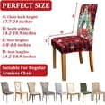 thumbnail image 5 of Christmas Chair Covers Set of 4, Christmas Decorations Stretch Removable Washable Dining Room Chair Protector Slipcovers for Xmas Decor Holiday Party Home Decoracion De Navidad (Christmas 5, 4 PCS), 5 of 6