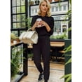 thumbnail image 3 of Weardear Womens Fall 2 Piece Outfits Lounge Sets Long Sleeve Crewneck Pullover Tops and Long Pants Tracksuits Sweatsuits, 3 of 6