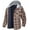 Brown, variant on TACVASEN Men's Flannel Hooded Jacket Quilted Lined Plaid Button Down Cotton Jackets Black XL