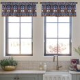 thumbnail image 3 of LALILO Kitchen Curtain Valance Ethnic Boho Scribble Retro Rod Pocket Window Curtain 52"x 18" Set of 2, 3 of 5