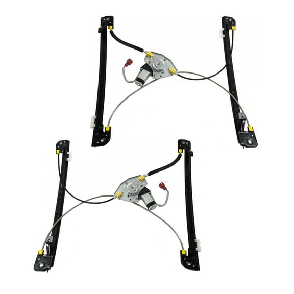 For Dodge Caravan 1996-2000 Window Regulator Assembly Driver and Passenger Side | Pair | Front | Power | Cable Type | Replacement For CH1350112, CH1351112 | 4675587AC, 4675586AB