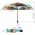 thumbnail image 3 of Cute Dinosaur on Beach Compact Sun Umbrella Windproof Travel Umbrellas for Rain Strong Portable UV Protection, 3 of 8