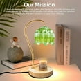 thumbnail image 2 of Dimmable Flower Candle Warmer Lamp, Green with Timer & 4Bulbs, Unique Womens Gifts Home Decor for Bedroom, 2 of 13