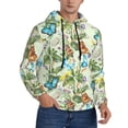 thumbnail image 2 of Naloa Meadow Plants And Butterflies Men's Casual Hooded Collar Drawstring Hoodies Pullover Sweatshirts Casual Long Sleeve Shirts-4X-Large, 2 of 7