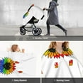 thumbnail image 6 of Car Seat Cover Baby - Rainbow Sunflower Heart Breathable Infant Car Seat Cover for Baby Carseat, Lightweight Comfort Baby Essentials Must Haves Newborn Stuff for Girl Boy, 6 of 7