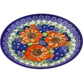 thumbnail image 1 of Polish Pottery 7½-inch Dessert Plate Hand Painted in Boleslawiec, Poland + Certificate of Authenticity, 1 of 6