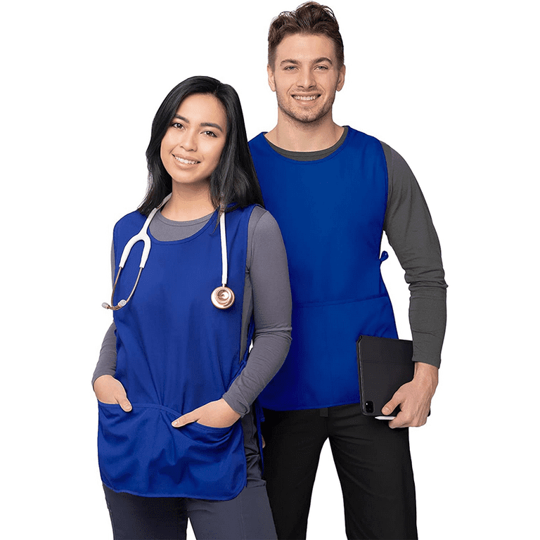 Smock Apron for Adult Crafts, Art, Cooking, Cleaning Work with 2