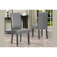 thumbnail image 2 of Chaises Rembourrées en Cuir Reconstitué Gris (2 Chaises), 2 of 2