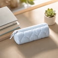 thumbnail image 2 of Dvumao Pencil Case Cute Quilted Soft Puffy Pen Bag Portable Zipper Stationery Pouch Makeup Cosmetic Office Nylon 7.48 x 2.95 x 2.95 Inch, 2 of 6