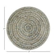 thumbnail image 4 of DecMode Gray Mother of Pearl Shell Handmade Mosaic Plate Wall Decor with Beige and Black Accents, 4 of 15
