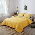 thumbnail image 2 of DOMDEC Goose Down Alternative Comforter Set - 2 Piece Set - All Seasons - Twin/Twin XL, Yellow and Gray, 2 of 3