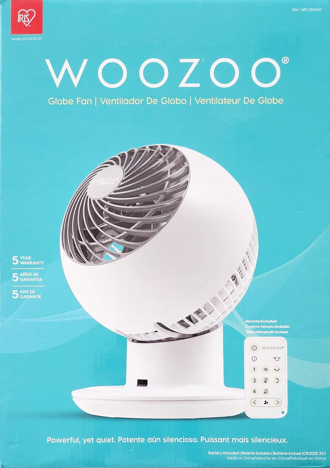 Woozoo 5-Speed Globe Fan