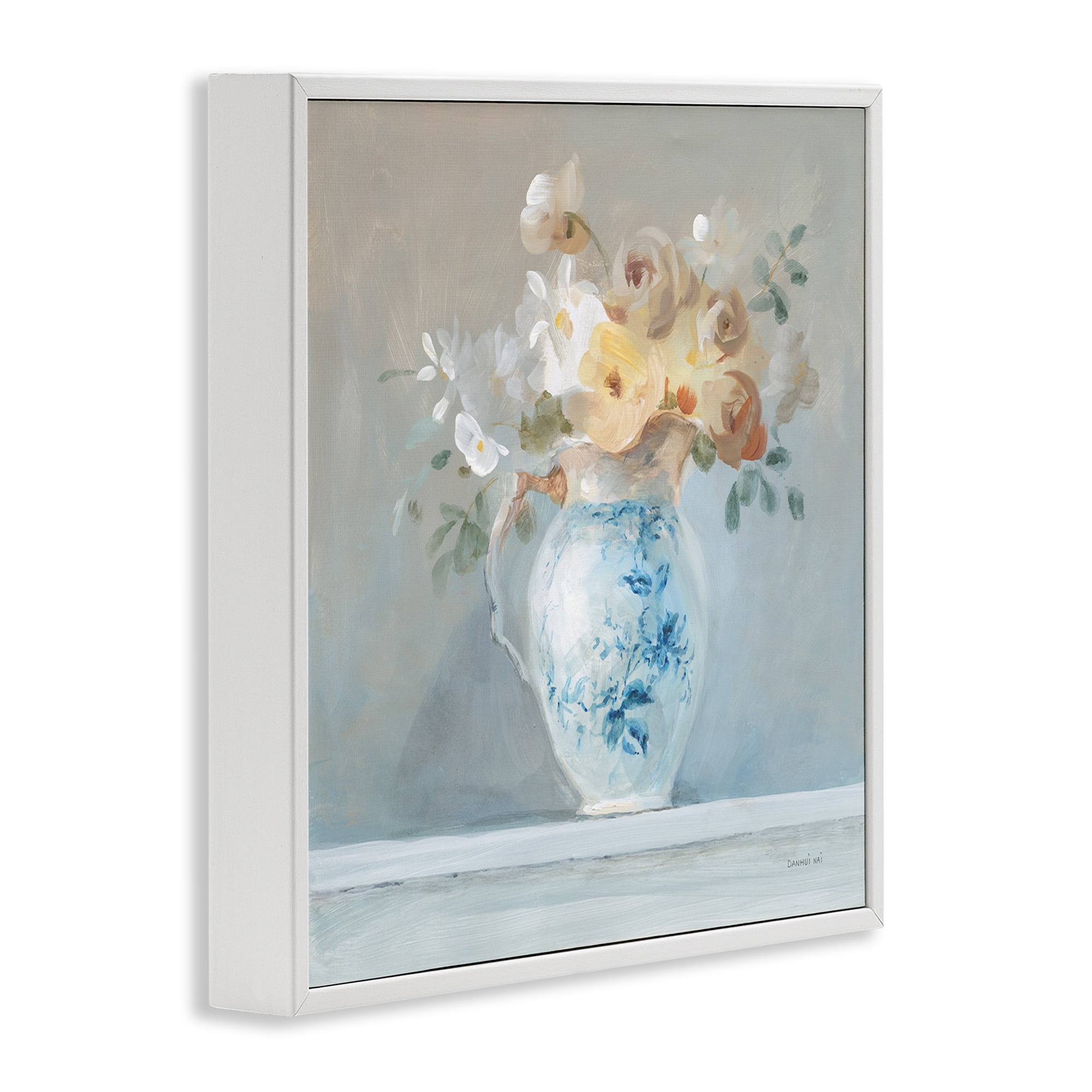 Stupell Industries Heirloom Flower Bouquet Botanical & Floral Painting White Framed Art Print Wall Art, 24 x 24