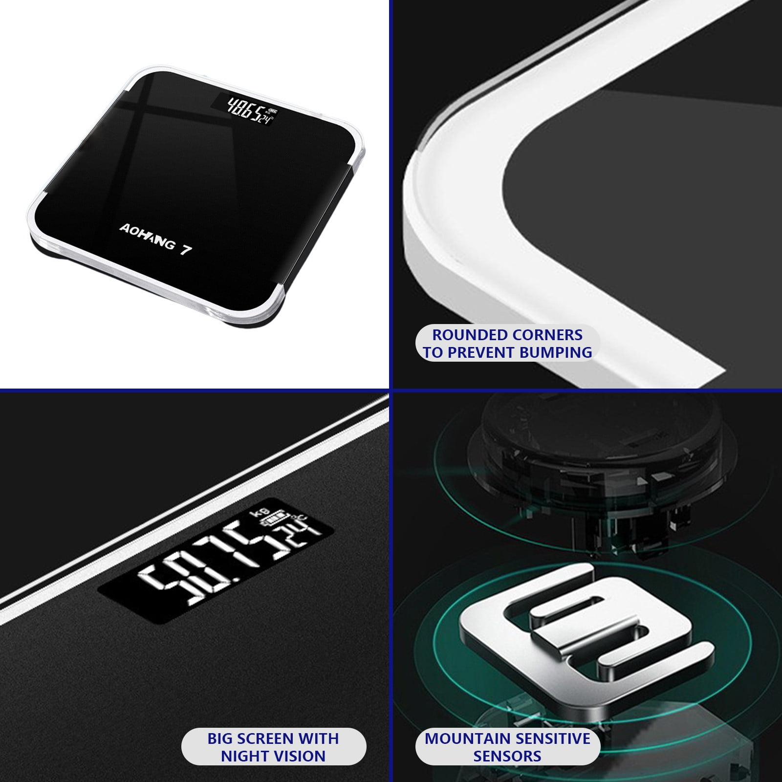 Qholemyo Digital Scales For Body Weight Sleek Bathroom Scale Portable Weighing Scale For Indoor Household And Business