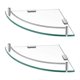 thumbnail image 1 of Glass Corner Shelf For Bathroom Corner Shower Shelf 2 Pack Tempered Glass Shelf With Rail Sus 304 Stainless Steel Wall Mounted Brushed Finish, 1 of 5