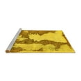 thumbnail image 2 of Ahgly Company Machine Washable Indoor Square Abstract Yellow Modern Area Rugs, 6' Square, 2 of 4