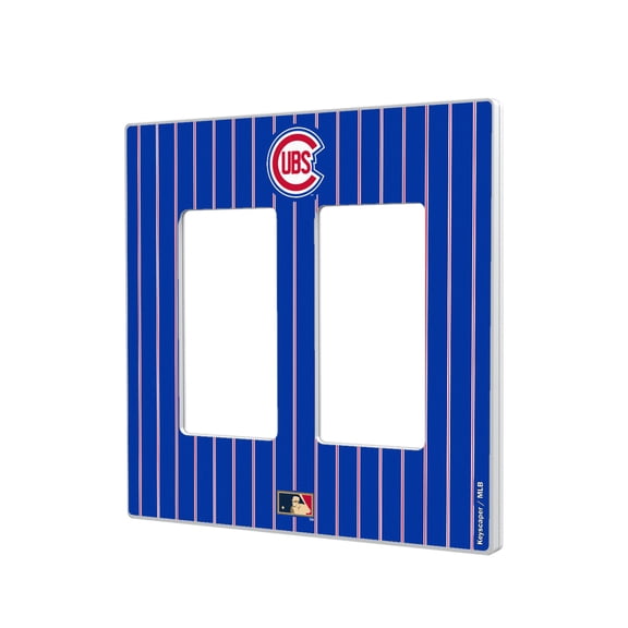 Chicago Cubs 1948-1956 Cooperstown Pinstripe Double Rocker Light Switch Plate