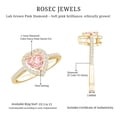 thumbnail image 5 of Rosec Jewels IGI Certified 1 Carat Lab Grown Pink Diamond Heart Engagement Ring - Fancy Pink Color - VS1 Clarity - Romantic Gift For Her, 18K Yellow Gold, US 5.50, 5 of 8