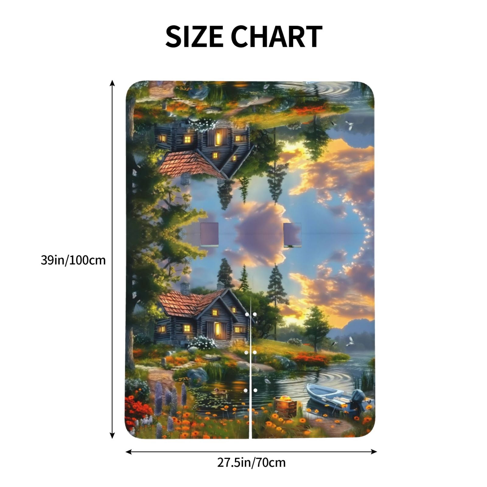 Car Seat Cover Baby - Cozy Cottage Lakeside Sunset Breathable Infant Car Seat Cover for Baby Carseat, Lightweight Comfort Baby Essentials Must Haves Newborn Stuff for Girl Boy