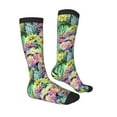 thumbnail image 3 of Balery Watercolor Blooming Cactus Fun Novelty Socks Men'S Women'S Crew Socks Funny Crazy Novelty Socks Quirky And Cool Socks, 3 of 9
