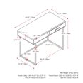 thumbnail image 3 of CorLiving Fort Worth Brown Engineered Wood Grain Finish Adult Desk with Steel Base, 3 of 9