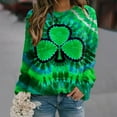 thumbnail image 2 of Patlollav Women St. Patrick's Day Sweatshirt S-5XL Round Neck Long Sleeve Blouse Tops, 2 of 6