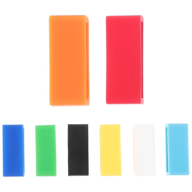 BRIGHTFUFU 8 hebillas de silicona para correa de reloj, accesorios anticaída, prácticos, de 22 mm