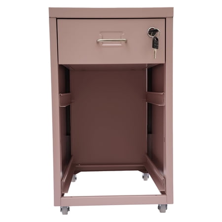 Stylish and Secure 3-Drawer File Cabinet Cold-Rolled Steel with Lock Mobile with 4 Wheels Ideal for Organizing Documents in Home Office