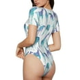thumbnail image 4 of Uemuo Cool Giraffe Pattern Women's One Piece Short Sleeve Swimsuit Rash Guard Surfing Modest Quick-drying Swimsuit Beach Essentials-XX-Large, 4 of 9