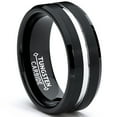 thumbnail image 1 of 8MM Two Tone  High Polish / Matte Finish Men's Tungsten Ring Wedding Band, 1 of 4