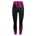 thumbnail image 6 of DeHolifer Women's Leggings High Waist Flame Printed Fitness Running Leggings Casual Fashion Tights Hot Pink M, 6 of 6