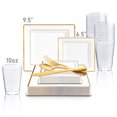 thumbnail image 4 of Disposable Plastic Party Dinnerware Set Square Edge (120-Person Package), 4 of 12