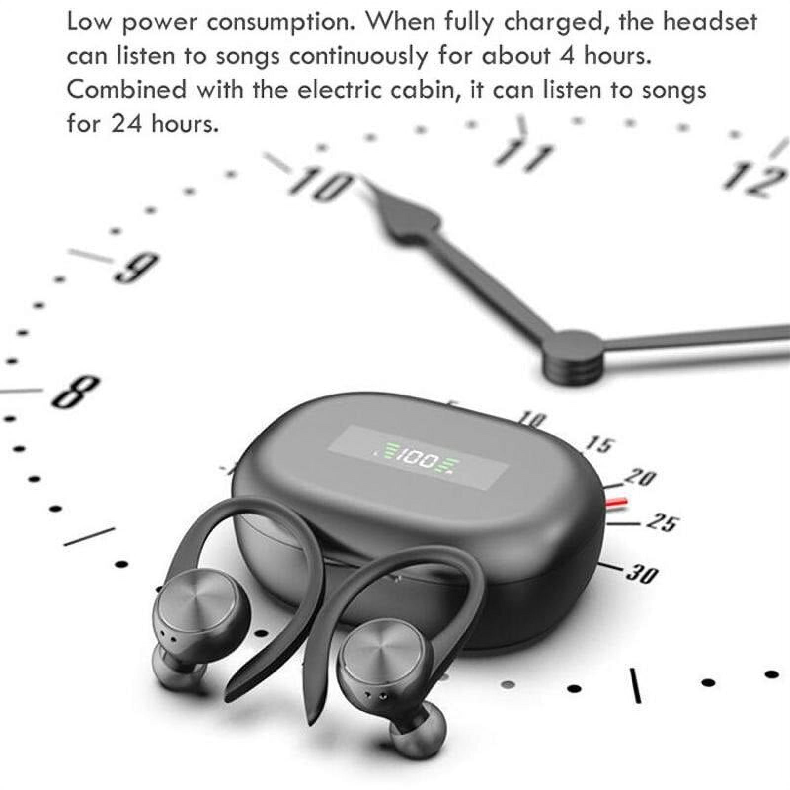 TWS Bluetooth Earphones With Microphones Sport Ear Hook LED Display Wireless Headphones HiFi Stereo Earbuds Waterproof Headsets