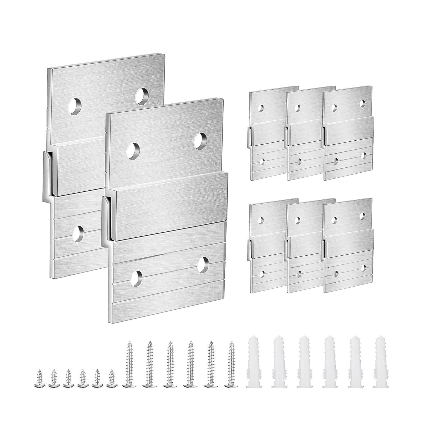 Baoblaze 8 Pairs French Cleat Picture Hanger Z Shape Clip Interlocking Wall Mount Bracket