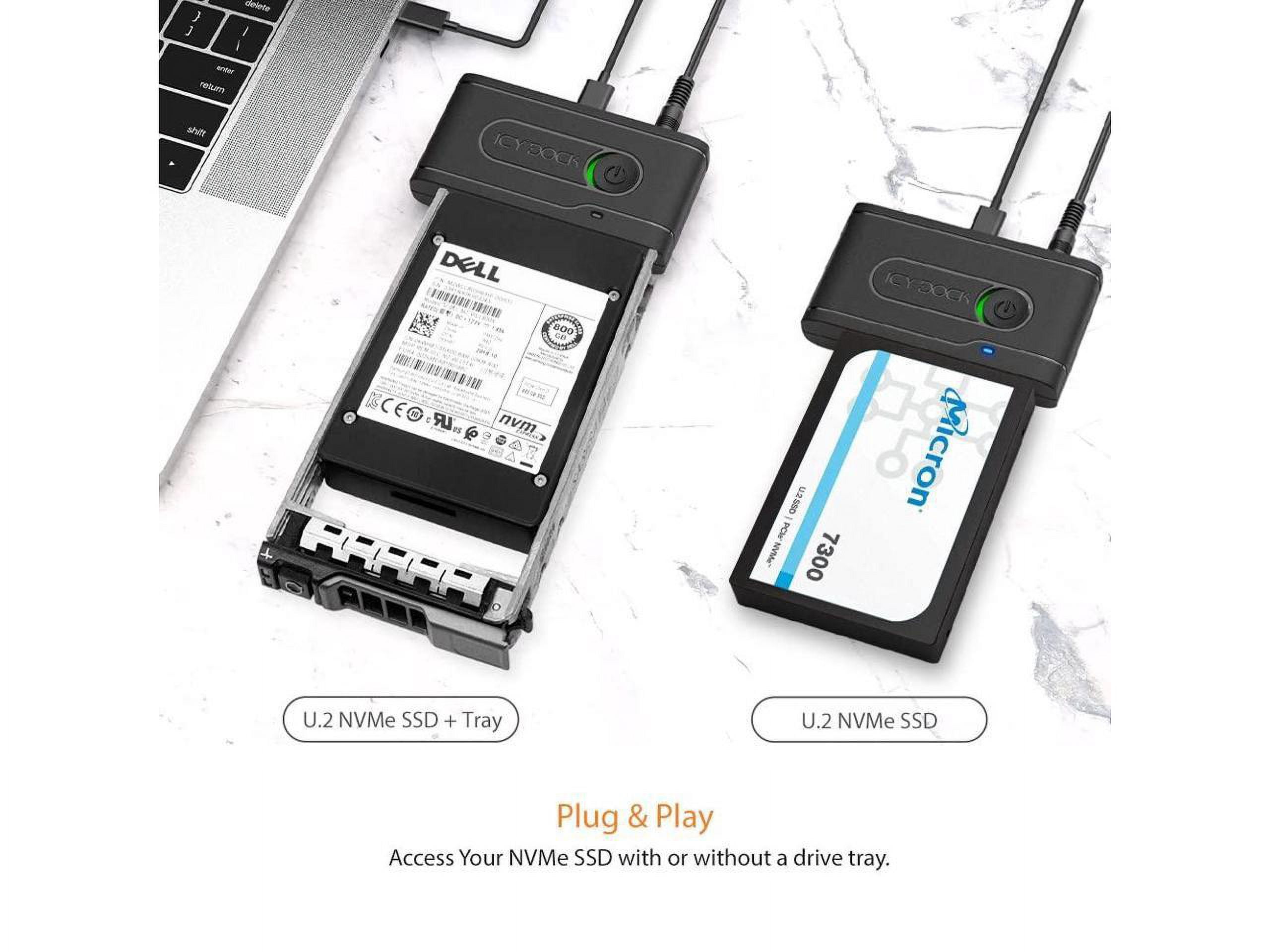 Icy Dock MB931U1VBR1 EZ-Adapter Ex USB-C/A Gen 2 U.2 NVMe SSD Enclosure