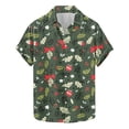 thumbnail image 1 of Camisas de Manga Larga para Hombres, Botón de Impresión Blusa de Cuello, Camisa de Poliéster de Moda Casual, 1 of 5