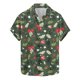 thumbnail image 1 of Camisas de Manga Larga para Hombres, Botón de Impresión Blusa de Cuello, Camisa de Poliéster de Moda Casual, 1 of 5