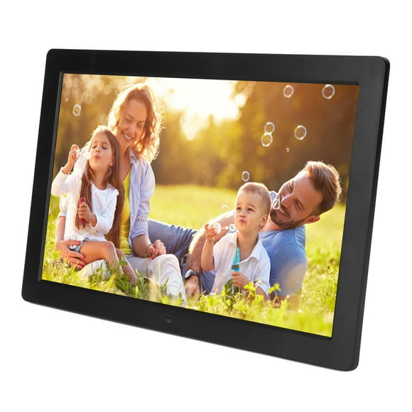 Electronic Photo Album, 15.4 Inch LED Display Digital Photo Frame 100-240V Background Music With Remote Control For Advertising US Plug