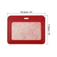 thumbnail image 2 of Uxcell 4"x3" Horizontal Badge Holders Clear ID Window with 1 Card Slot, Red 2Pack, 2 of 5