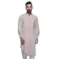 thumbnail image 2 of Atasi Asymmetric Style Rayon Mens Kurta Printed Long Casual Kurta Shirt, 2 of 6