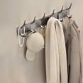 thumbnail image 4 of Over Door Hooks, No Drill Space Saving Hanger, 6 Prong Metal Hook Rack Organizer, Behind Door Storage for Bedroom and Bathroom Clothes, Towels, Coats, 4 of 6
