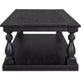 thumbnail image 3 of 45 Inch Farmhouse Coffee Table,Solid Wood Coffee Table,Storage Coffee Tables for Living Room, Rustic Floor Shelf Coffee Table w/Storage,Easy Assembly, 3 of 8