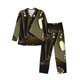 thumbnail image 1 of Balery Casino Cards 1 Pijama para Hombre de Dos Piezas con Manga Larga, Conjunto de Dormir y Descanso Suave con Bolsillos-Medium, 1 of 7