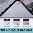 thumbnail image 4 of Alfombras de baño Arotive de microfibra Shaggy, suaves y absorbentes, negras, 4 of 9