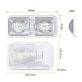 thumbnail image 5 of RV LED Ceiling Double Dome Light Fixture with ON/OFF Switch Interior Lighting for Car/RV/Trailer/Camper/Boat 12V Natural White ,Durable Material, 5 of 7